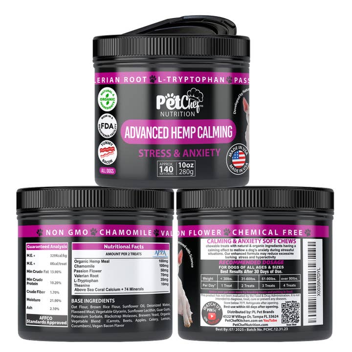Pet Chef Chill Calming Soft Chew Supplements 140ct 10oz for wholesale by Global Private Brands