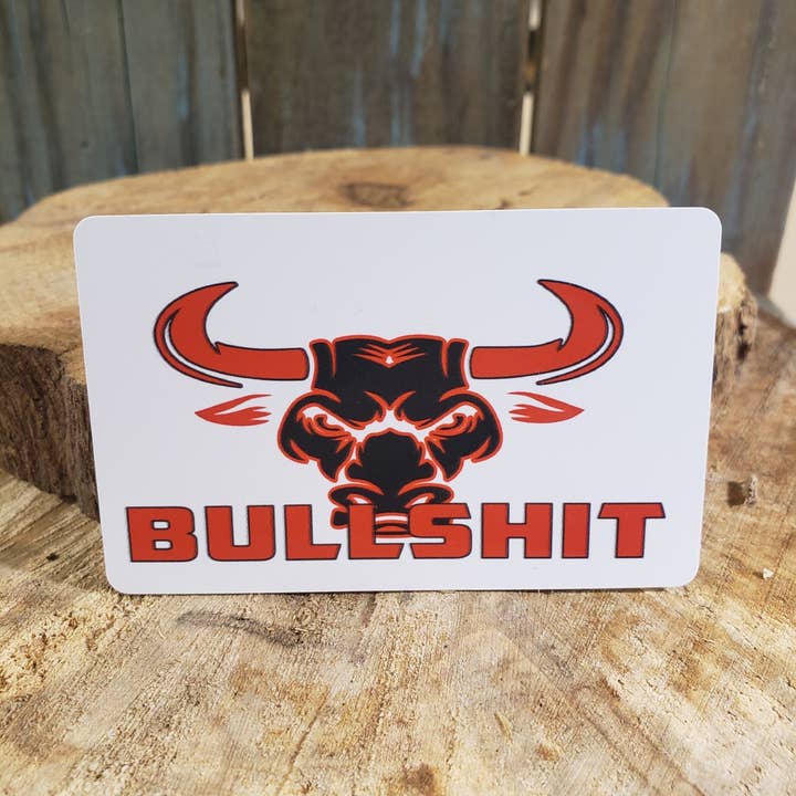Bullshit card, Funny gag gift wallet card for wholesale by Design Time Gifts