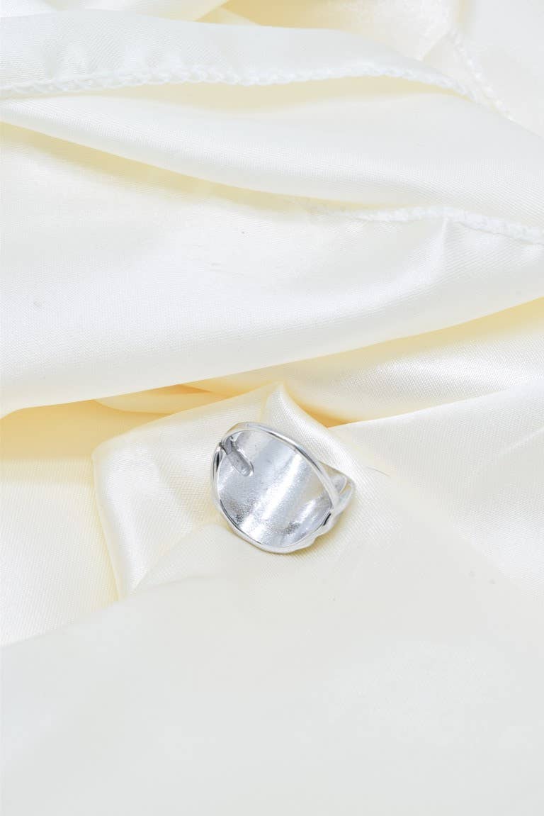 Kapyco - Wholesale Cocktail/Statement Ring - Large adjustable stainless steel ring - BG3101715