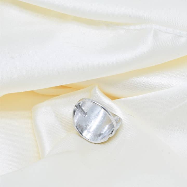 Kapyco – Engroshandel Statementring – Stor justerbar ring i rustfrit stål - BG3101715