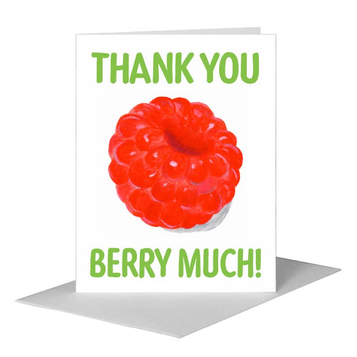 Framboise, Carte de vœux (#8634D) pour la vente par Printed Canvas