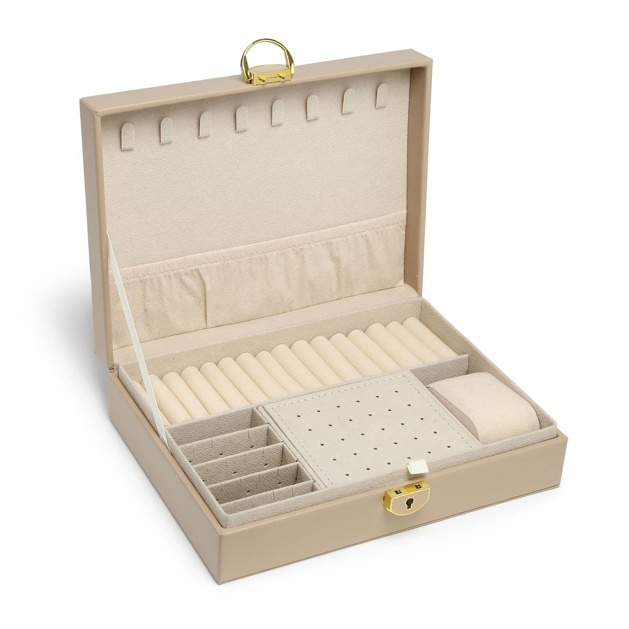 Papaya Fashion Ltd – wholesale Jewellery box/organiser – XC01-Lockable Jewellery Storage Box With Hooks7