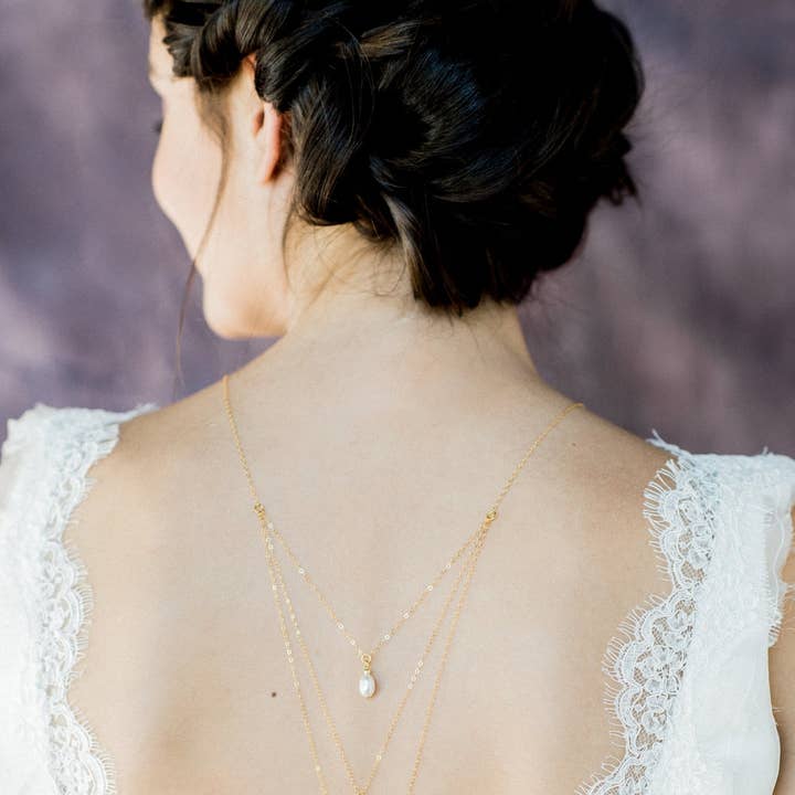 RITA Sötvattenspärla Bröllopsryggsmycke för wholesale av Blair Nadeau Bridal Adornments