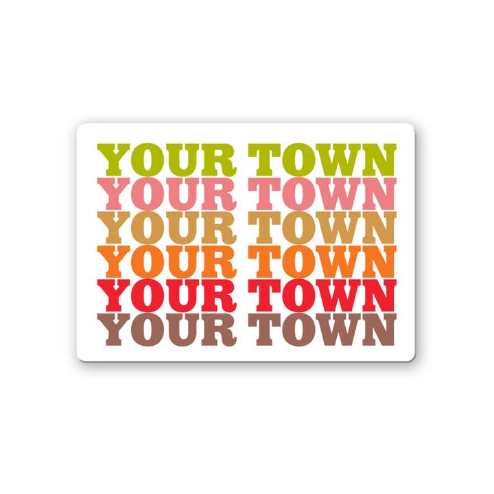 Rock Scissor Paper - Wholesale Magnet - Personalized City Ceramic Magnet - Supergraphics Repeat