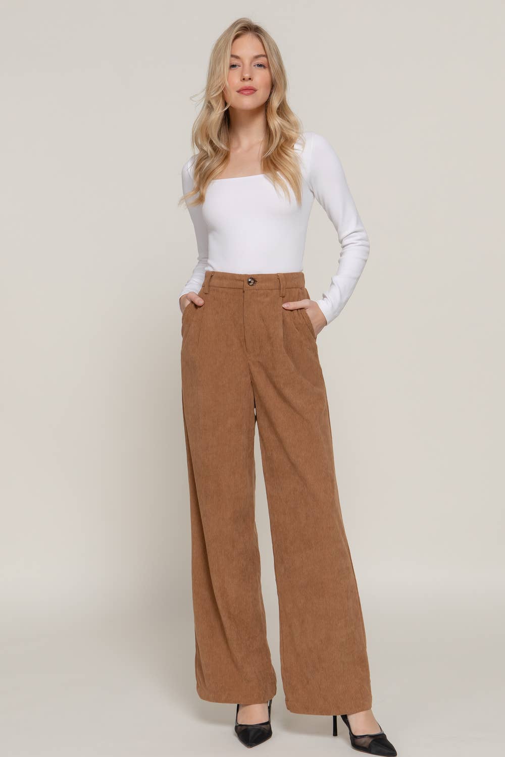 Active Basic | Active USA - Wholesale Pants - Women's - Corduroy Trouser Pants11