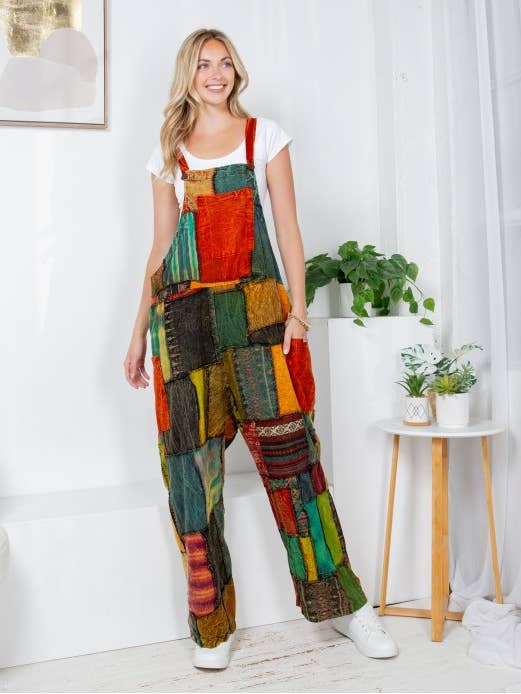TUTA IN COTONE A PATCHWORK MISTO (TH-1896) per la vendita all'ingrosso da parte di Kathmandu Imports