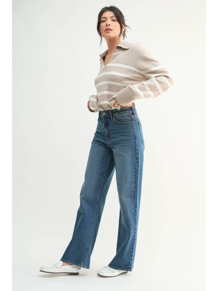 JBD - Wholesale Jeans - Women's - DP791 - DK - High Rise Full Length Straight