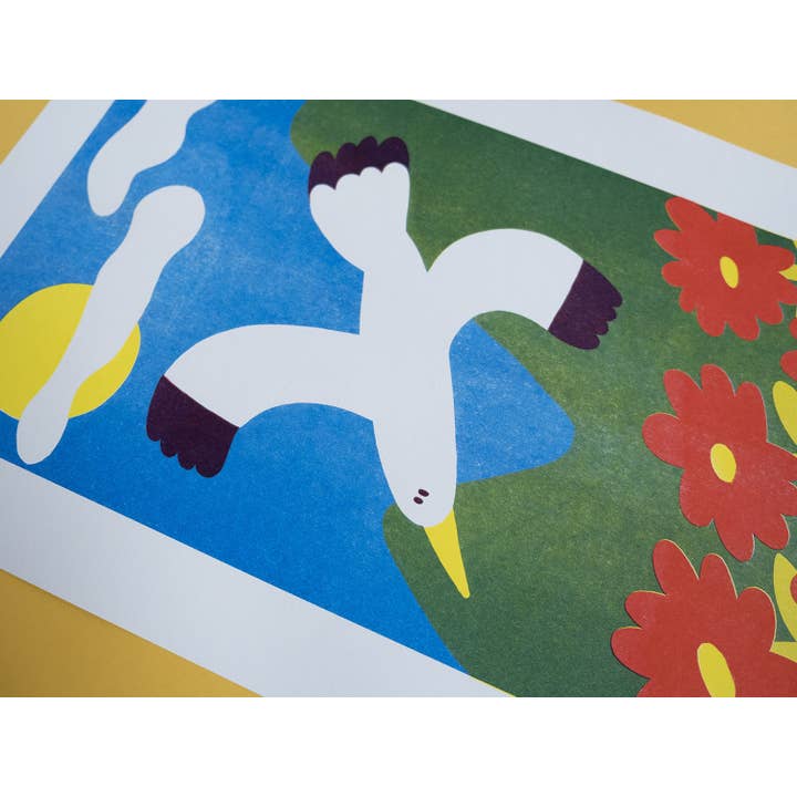 Matilde Horta - Wholesale Art Print - Nature Bird Risograph - Wall art illustration print4