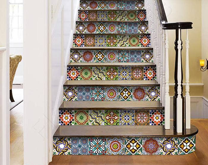 HomeRoots - Wholesale Wall Tile - 4" X 4" Mediterranean Mash Mosaic Peel and Stick Tiles0