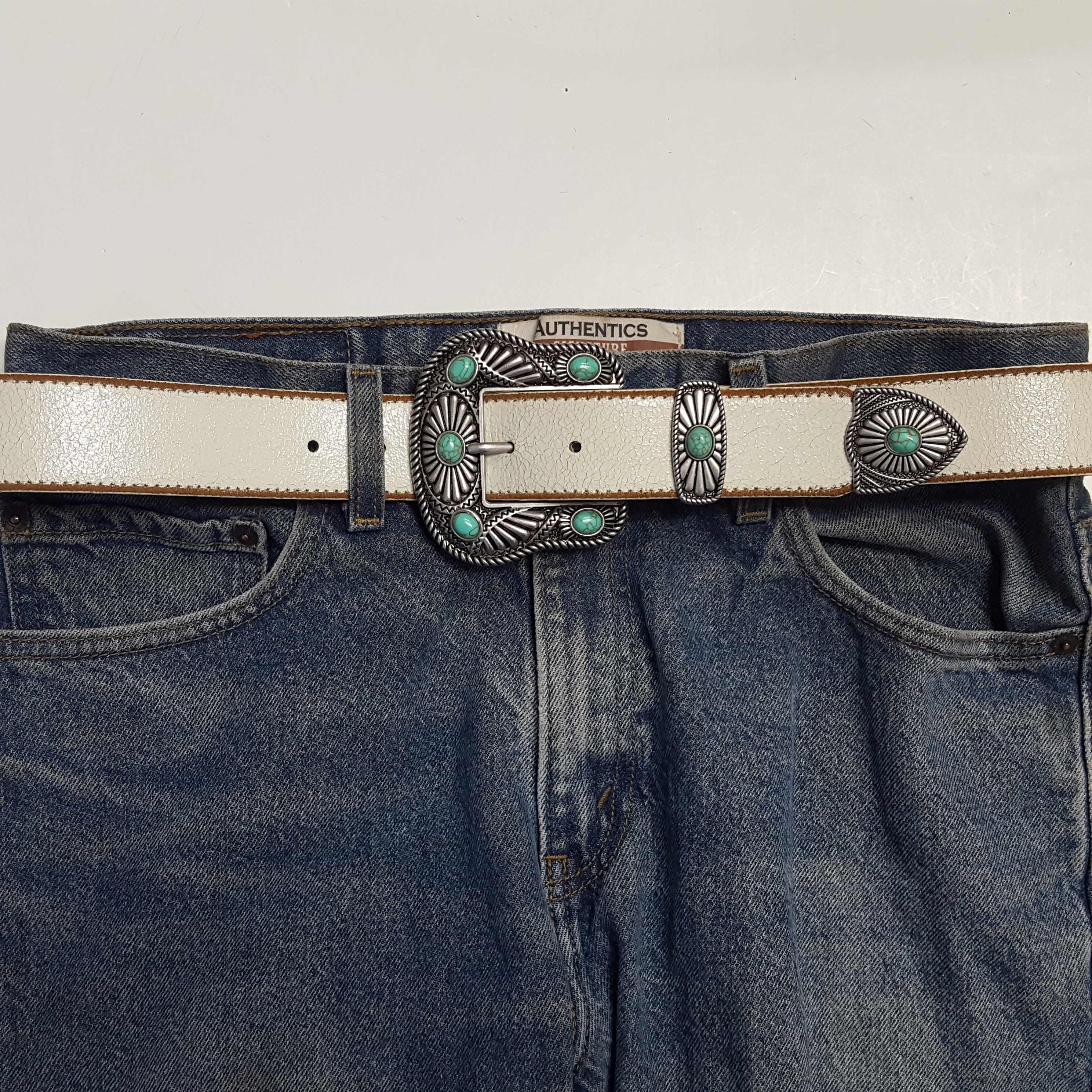 Axesoria West – Cinto - Mulher por atacado – Cinto em couro vintage com fivela ocidental3