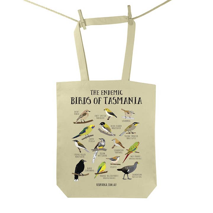 Endemic Birds of Tasmania Tote Bag for wholesale by Red Parka