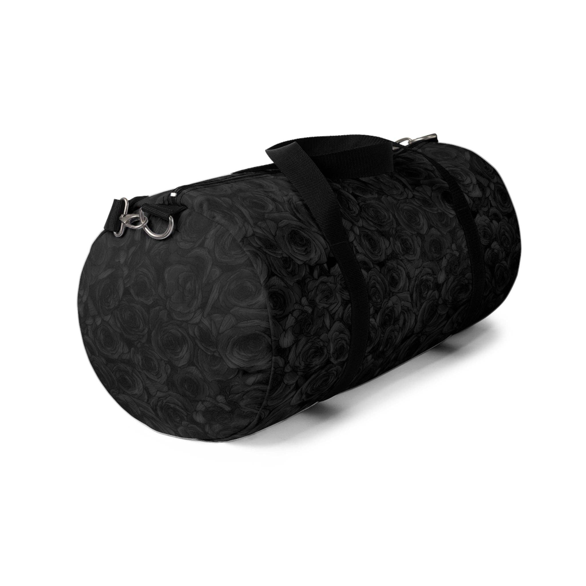 Los Angeles Mercantile™ - Wholesale Weekender Bag - Women's - Black Rose Duffel Bag Flower Lover Gym Bag2