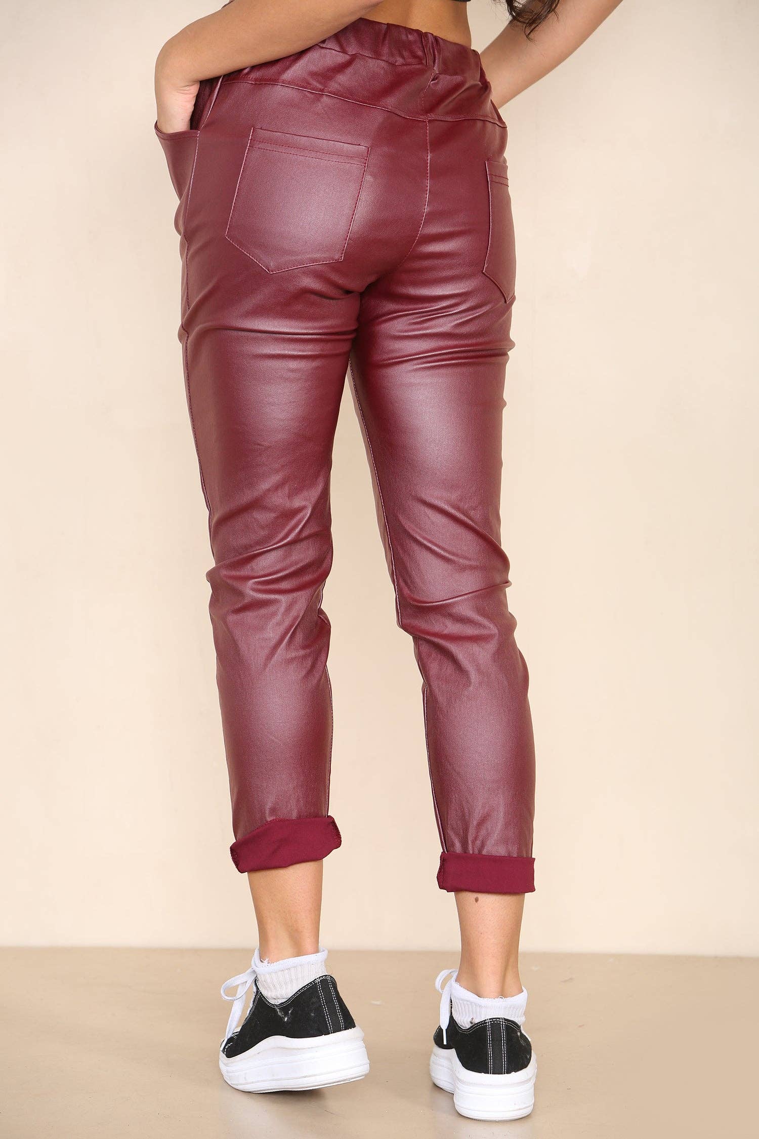 Kurt Muller – Engroshandel Bukser - Dame – Læderlook PU magicbukser14