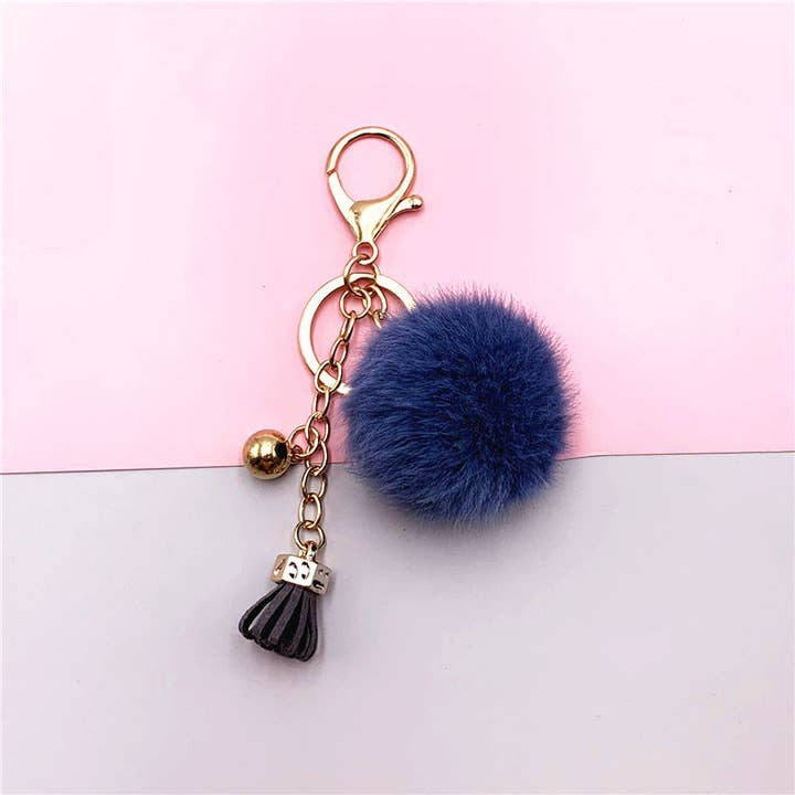 VividLux – wholesale Keychain – Women's – Cute Fluffy Pom Pom Keychain Plush Bag Charm Bag Charm4