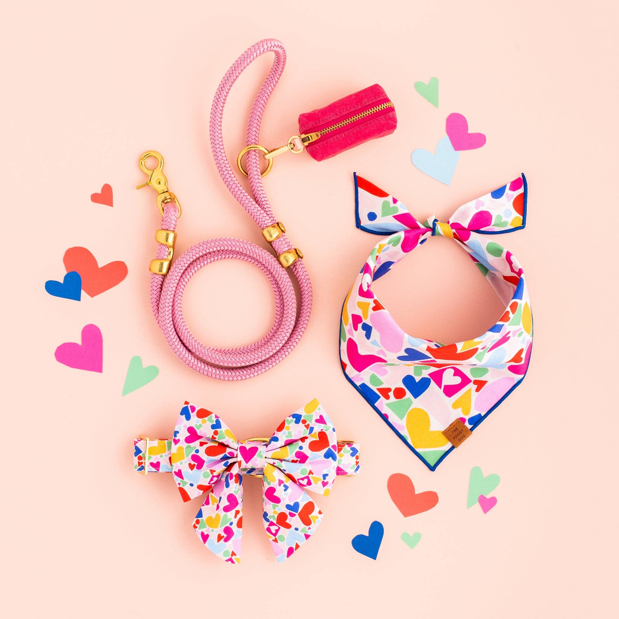 The Foggy Dog - Wholesale Pet Poop Bag Dispenser - Hot Pink Waxed Canvas Poop Bag Dispenser4