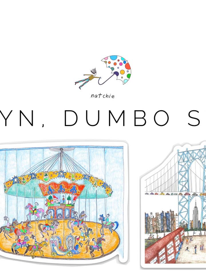 Brooklyn, paquete de pegatinas DUMBO para venta al por mayor de Natchie