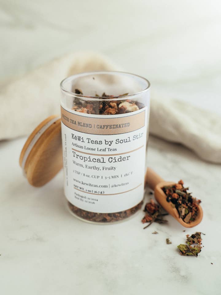Tropisk Cider | Fruktigt Vitt Te-blandning för wholesale av KēWi Teas by Soul Stir