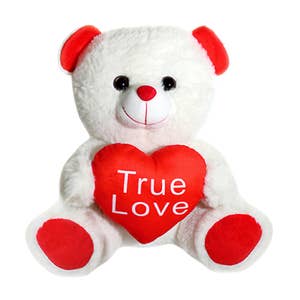 Wholesale Teddy Bears - White Bear with Love Heart