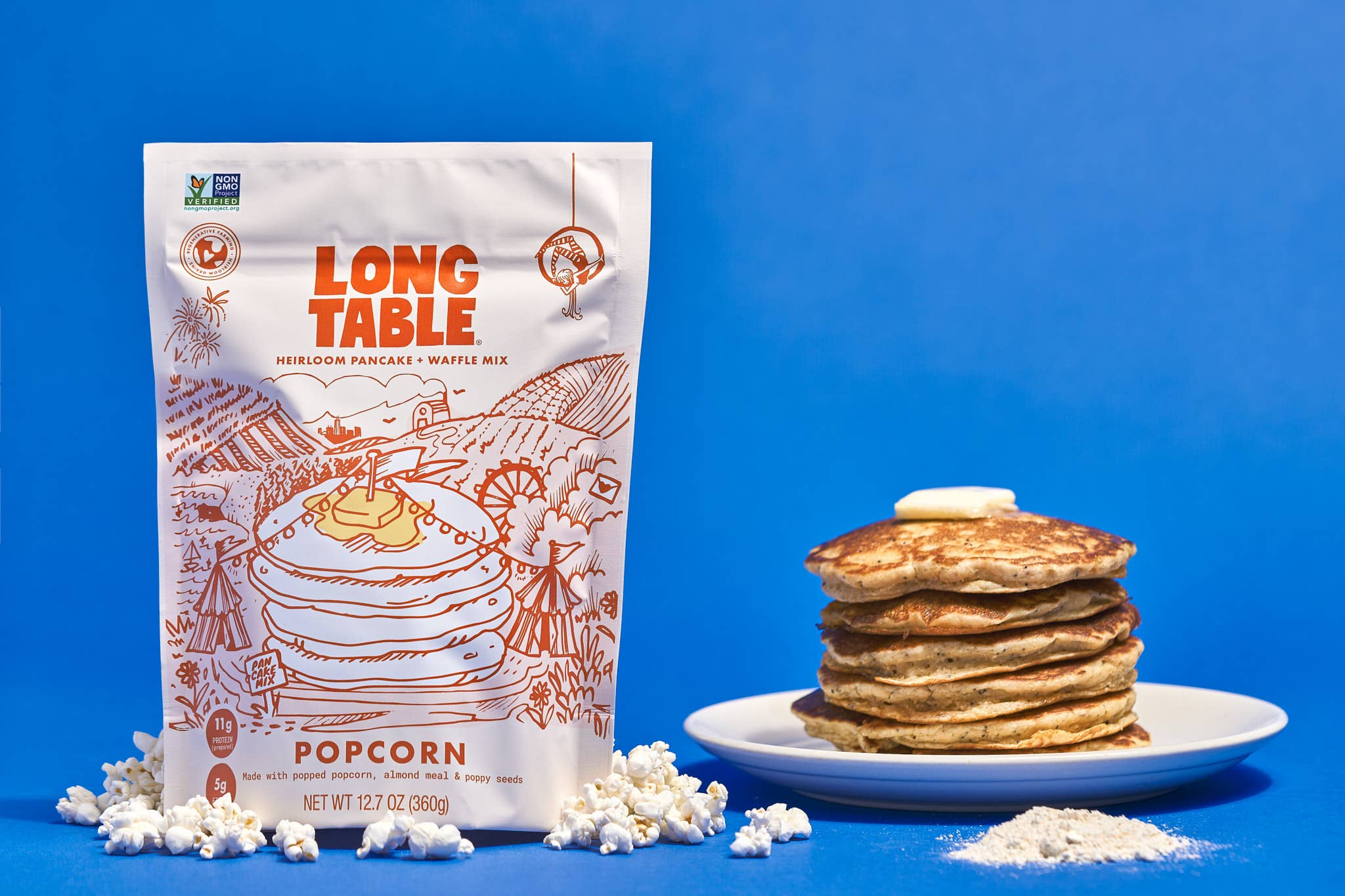 Long Table - Vente Préparation pour pancakes - Mélange à crêpes Popcorn4