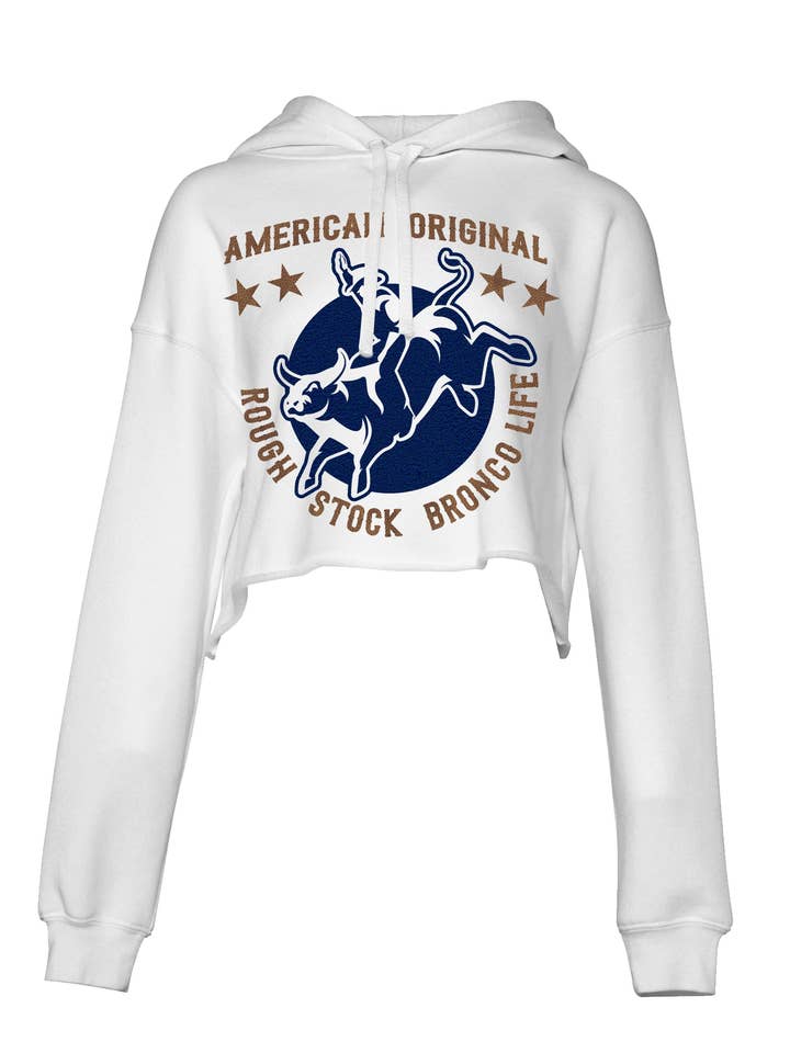 140 KENDALL Crop Huvtröja för wholesale av RUST + DUST