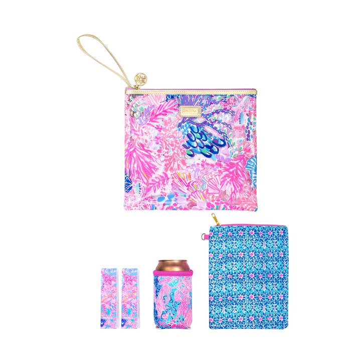Beach Day Pouch, Splendor in the Sand for wholesale by Lilly Pulitzer by Lifeguard Press