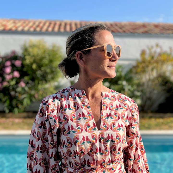 Vestido de manga abullonada con estampado de moluscos Confetti para venta al por mayor de Beastly Threads