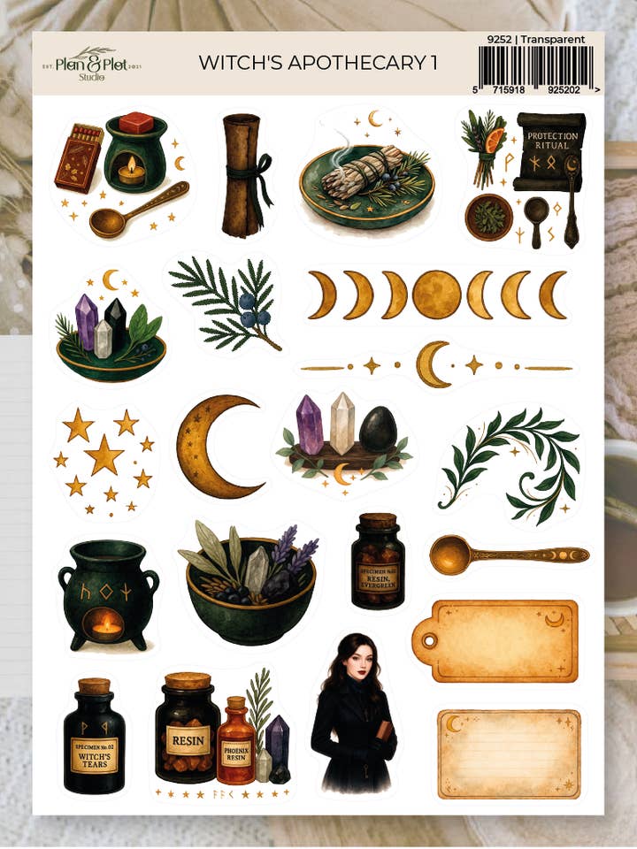 Apothicaire de la sorcière 1 | Autocollants pour la vente par Plan & Plot Studio