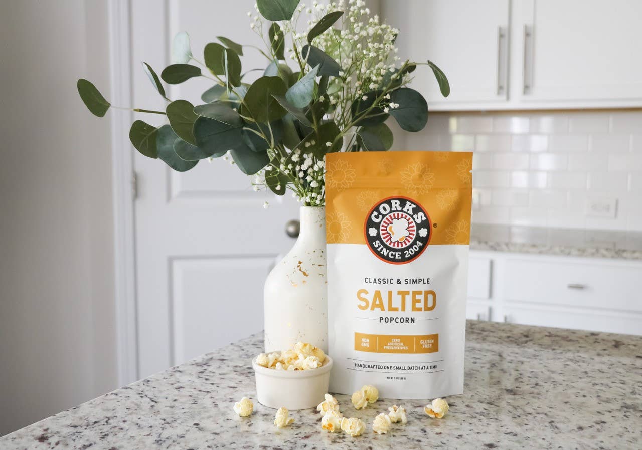 Corks Popcorn - Wholesale Popcorn - Simply Salted Popcorn - 2.8 Oz3
