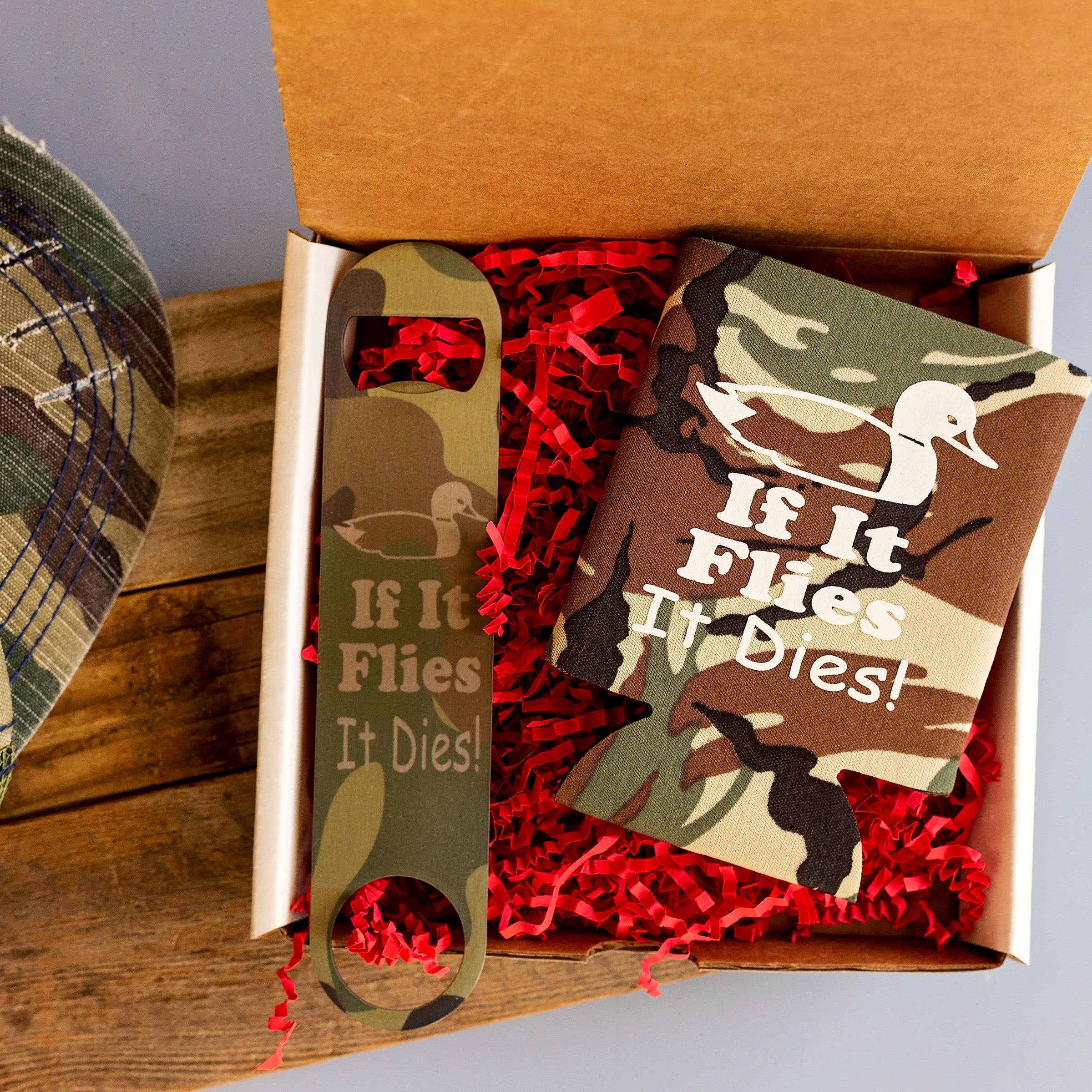 Daisy Lane - Wholesale Drink Huggers & Koozies - Duck Hunter Gift Beer Can Holder, Christmas Stocking Stuffer4