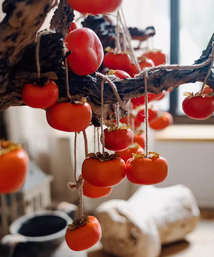 Rustic Reach - Wholesale Artificial Plant - Artificial Persimmon Fruit String Decor 33.8" Long7