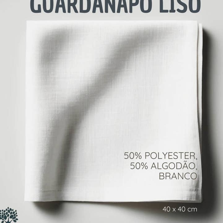 Havensy - Wholesale Dinner & Cloth Napkin - Plain Guard, White, in Polyester-Cotton (50:50), 40cm 0