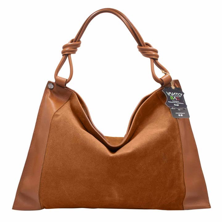 Aurora Big ❤ Borsa a Spalla ❤ Camoscio e Pelle per la vendita all'ingrosso da parte di Vanto Bag