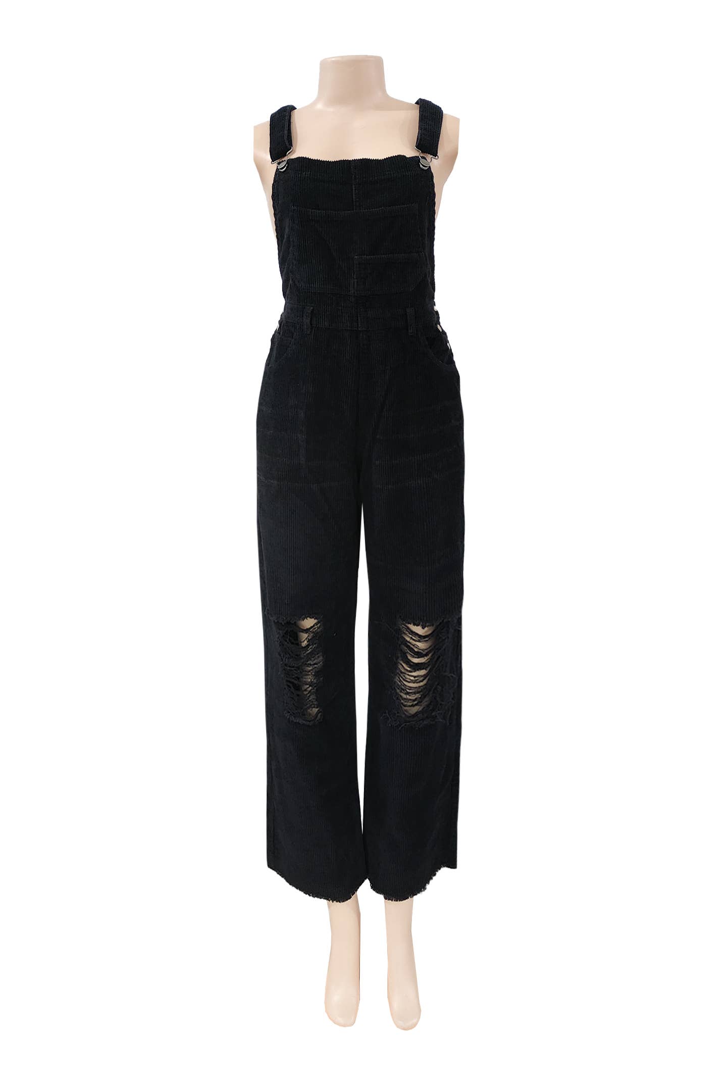 HIDDENBRAND - Wholesale Overalls - Women's - vintage distressed washed Corduroy overalls5