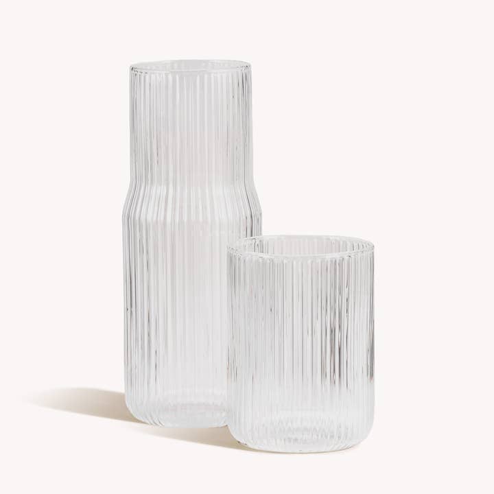 Ribbed Carafe - Clear for wholesale by Gry Mattr by Joe Mimran