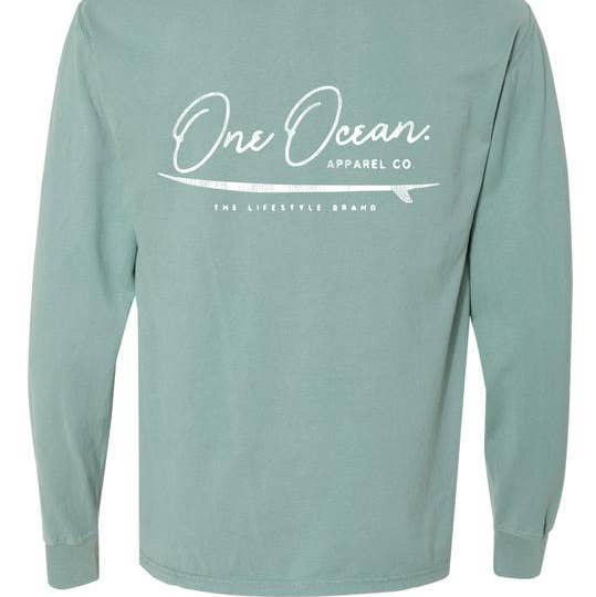 One Ocean Surfboard Long Sleeve for wholesale by One Ocean Apparel Co..