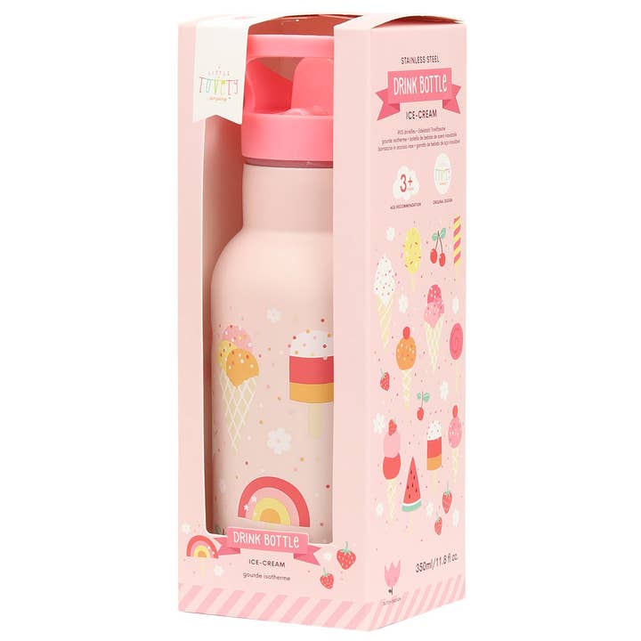 A Little Lovely Company - Wholesale Water Bottle - Kids stainless steel drink/ water bottle: Ice-cream3
