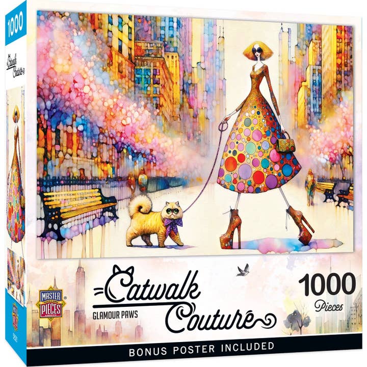 Catwalk Couture - Glamour Paws 1000 Piece Jigsaw Puzzle for wholesale by Masterpieces Puzzles