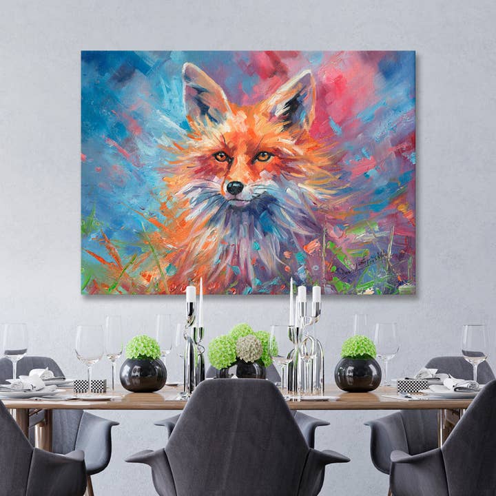 Kitsune Fox Canvas Wall Art for wholesale by GreenBox Art
