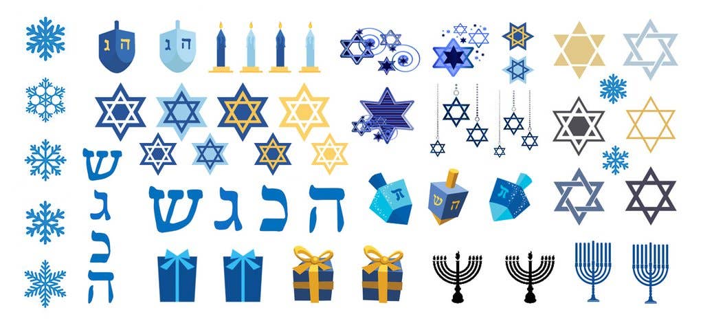 Moon Sugar Decals - Vente Nail Art/Autocollant pour les ongles - Hannukah #1 - Décalcomanies Nail Art1