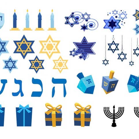 Moon Sugar Decals - Vente Nail Art/Autocollant pour les ongles - Hannukah #1 - Décalcomanies Nail Art1