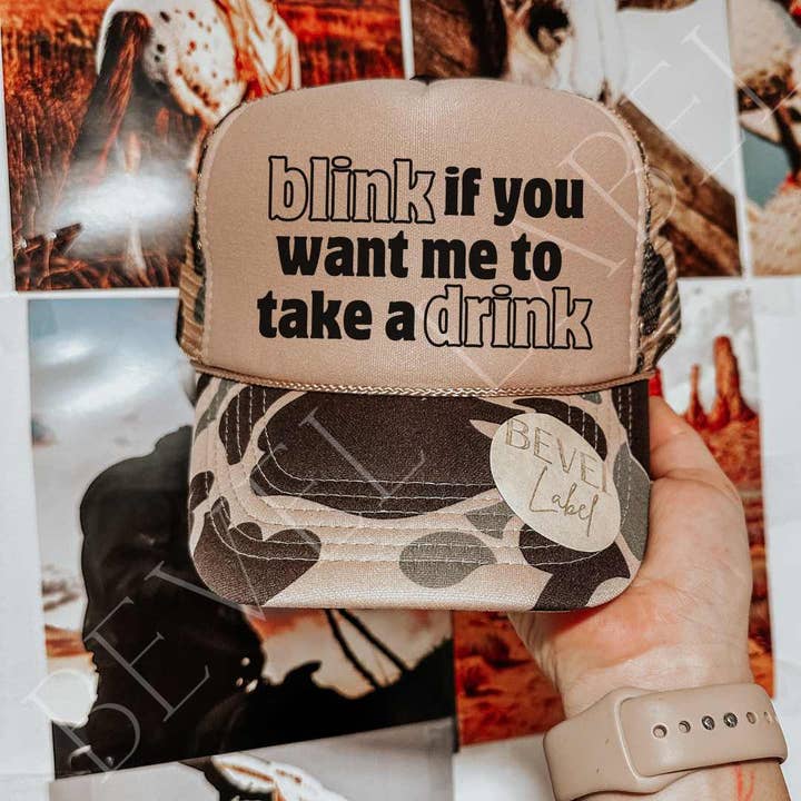 THE BEVEL LABEL - Wholesale Trucker Hat - Women's - Blink If You Want Me Trucker Hat5