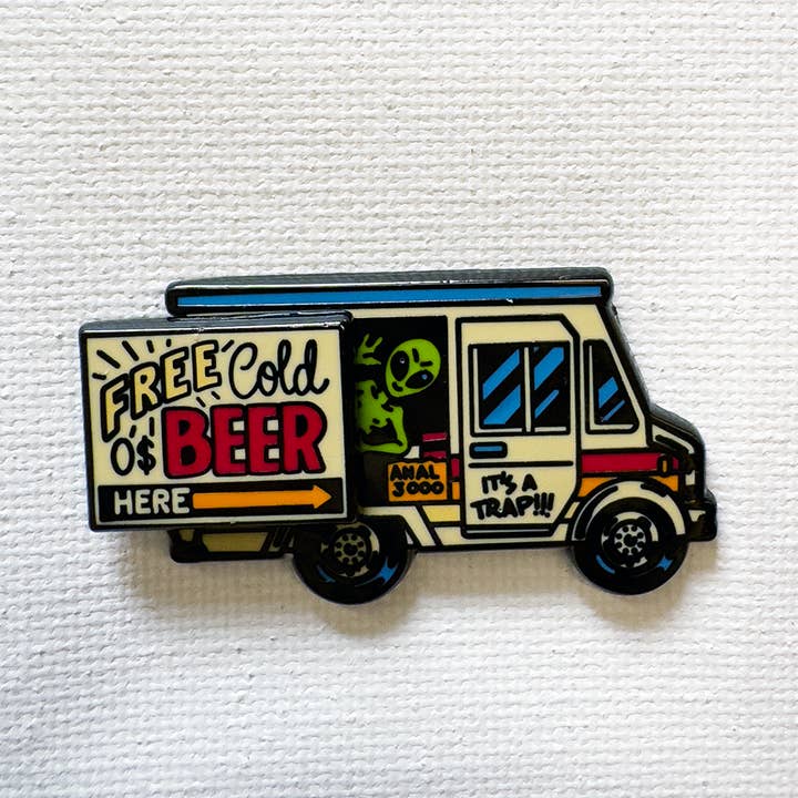 Beer Truck Deluxe Pin for wholesale by Strike Gently