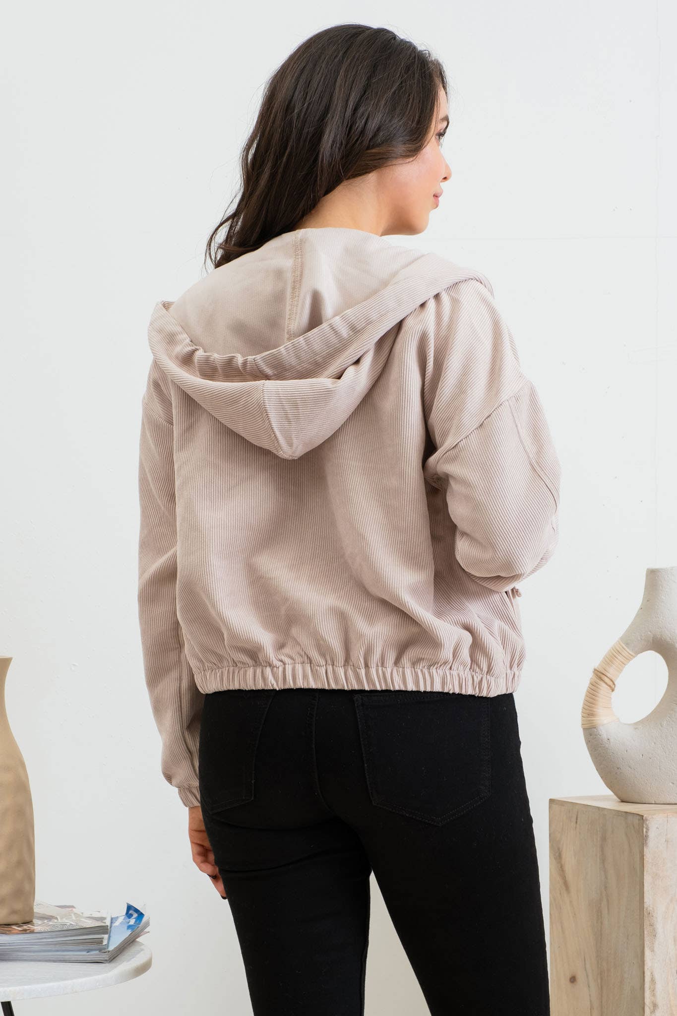 Blu Pepper – Blusão - Mulher por atacado – CASACO DE VELUDO COM ZÍPER33