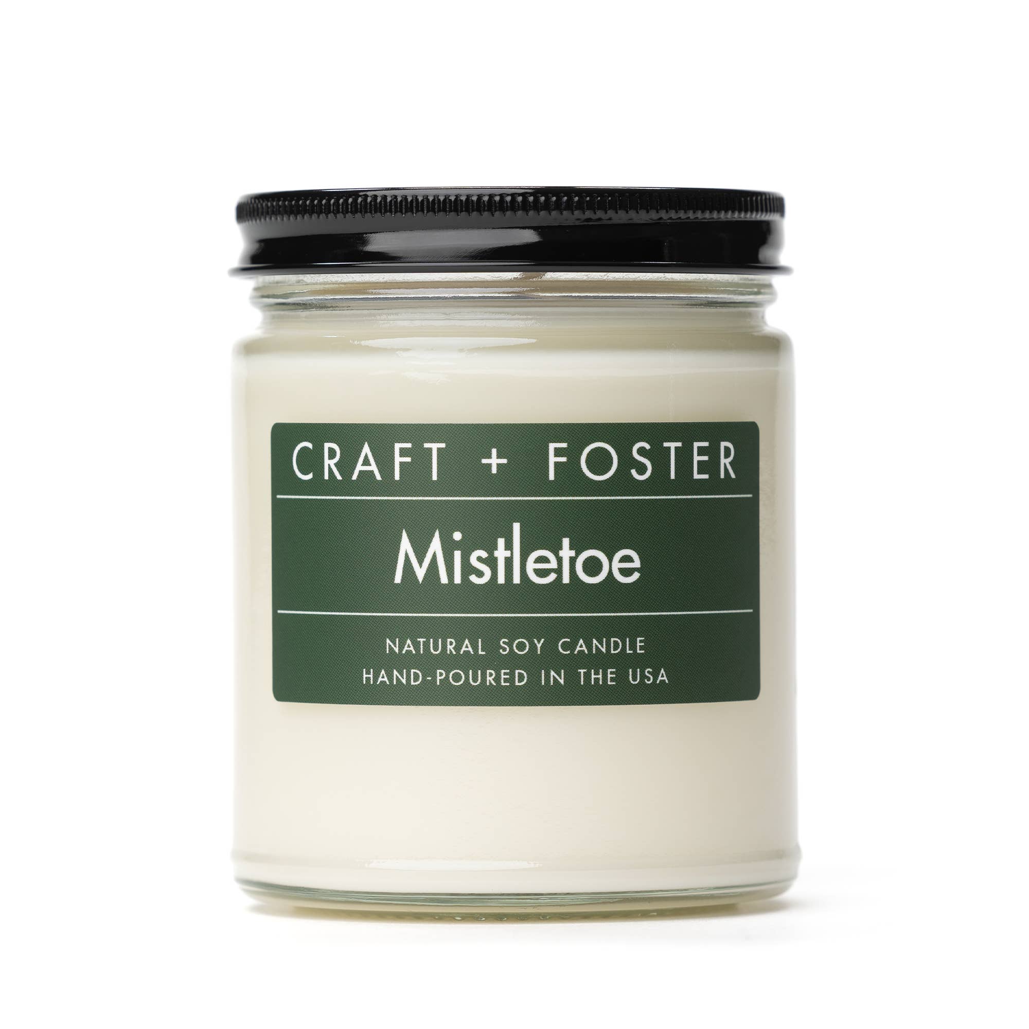 Craft + Foster - Wholesale Jar/Filled Candle - Mistletoe - 8oz Natural Soy Candle