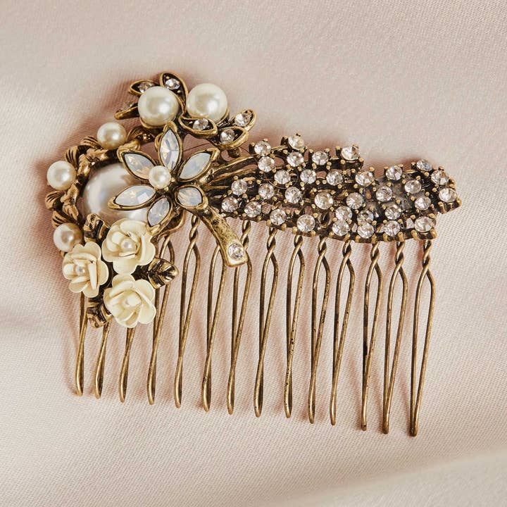 Peigne à cheveux Miriam Haskell Pearl pour la vente par Lovett & Co