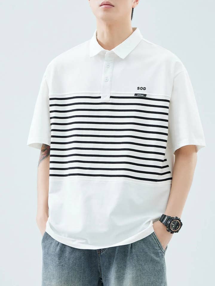 Polo à manches courtes avec boutons pour homme grande taille pour la vente par React Activewear