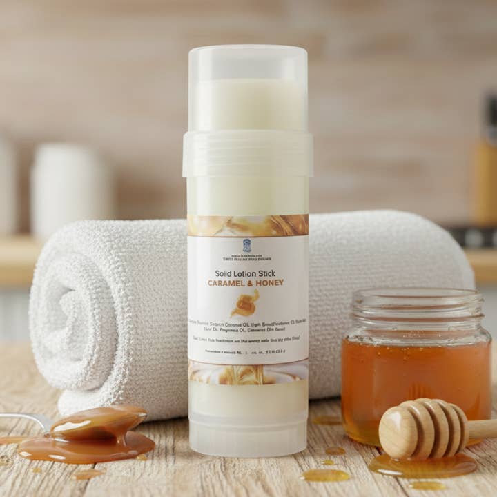 "Caramel & Honey" Lotion Stick | Natural Bar for Dry Skin for wholesale by SOAPY Bath and Body Products