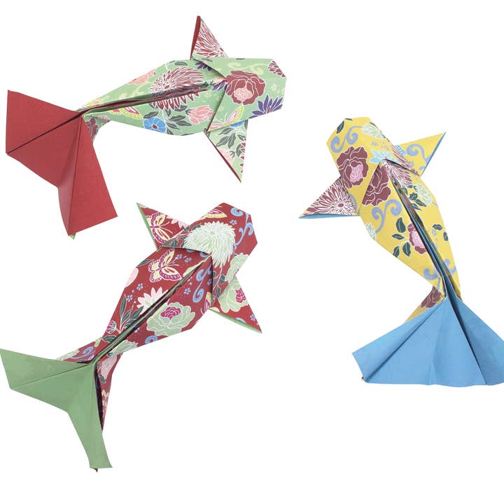 Graine Créative - Wholesale Origami/Kirigami Paper - 40 F. ORIGAMI 20x20 4 BRIGHT COLOR DESIGNS
