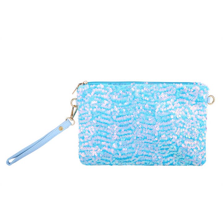 Ladies Sequined Wristlet Shoulder Handbag for wholesale by Nima Accessories Inc
