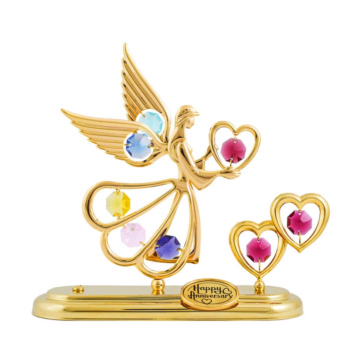 Angel and Double Heart - Custom Occasions Figurine for wholesale by Mascot International, Inc.